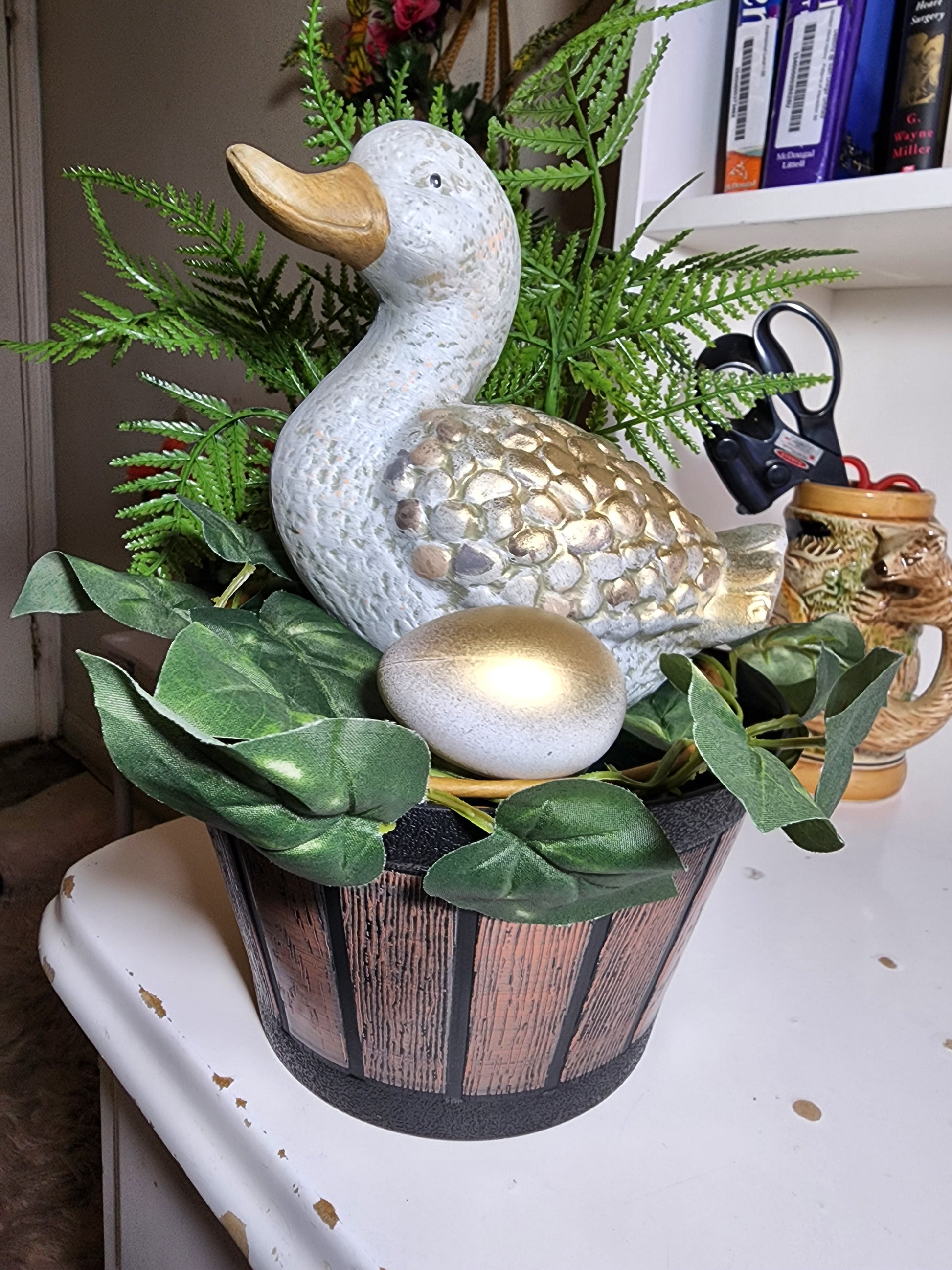 GARDEN & HOME OFFICE DECOR - "Golden Egg Goose" by Dilzzy.com